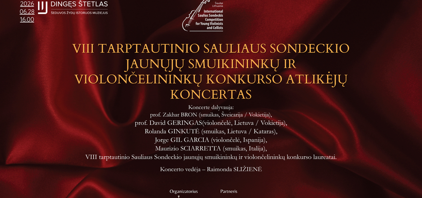 VIII tarptautinio Sauliaus Sondeckio jaunųjų smuikininkų ir violončelininkų konkurso atlikėjų koncertas Šeduvoje