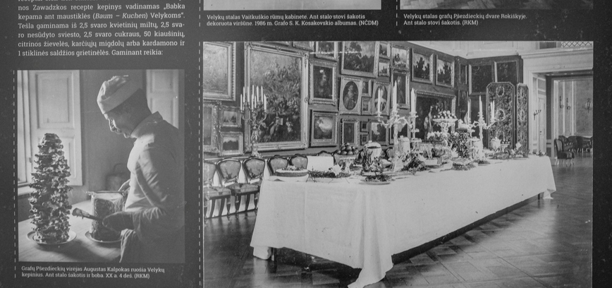 Burbiškio dvare eksponuojamoje parodoje – įspūdinga šakočio istorija