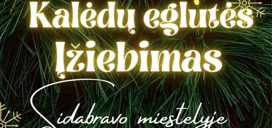 KALĖDŲ EGLUTĖS ĮŽIEBIMAS SIDABRAVO MIESTELYJE