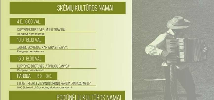 RENGINIAI BAISOGALOS KULTŪROS CENTRO PADALINIUOSE