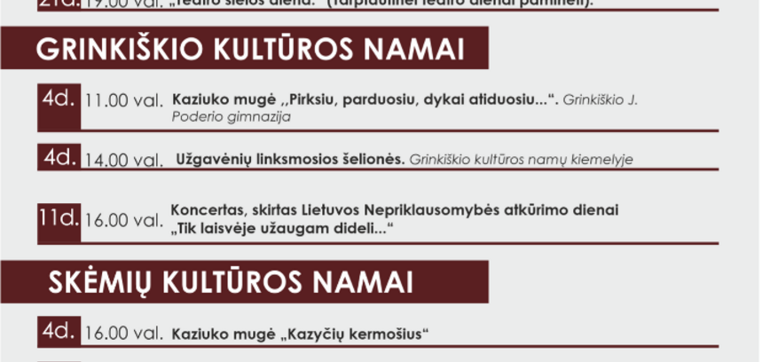 KOVO MĖNESIO RENGINIAI