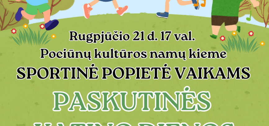 SPORTINĖ POPIETĖ VAIKAMS „PASKUTINĖS KATINO DIENOS“