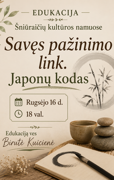 Edukacija "Savęs pažinimo link. Japonų kodas"