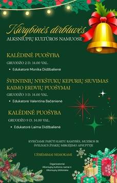 KŪRYBINĖS DIRBTUVĖS 