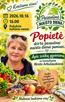 POPIETĖ SKIRTA PASAULINEI MAISTO DIENAI PAMINĖTI
