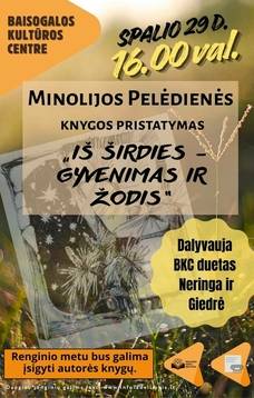 KNYGOS PRISTATYMAS „IŠ ŠIRDIES – GYVENIMAS IR ŽODIS“
