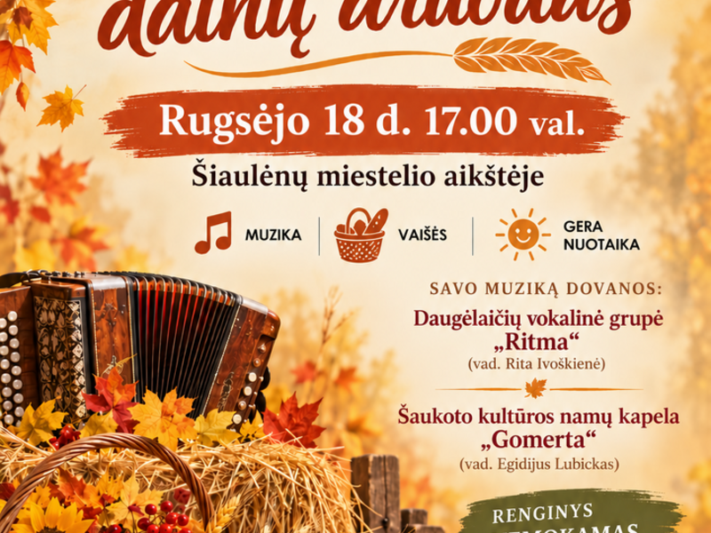 Rudens šventė: Muzikos ir dainų aruodas