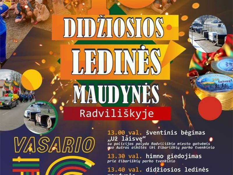 DIDŽIOSIOS LEDYNĖS MAUDYNĖS RADVILIŠKYJE