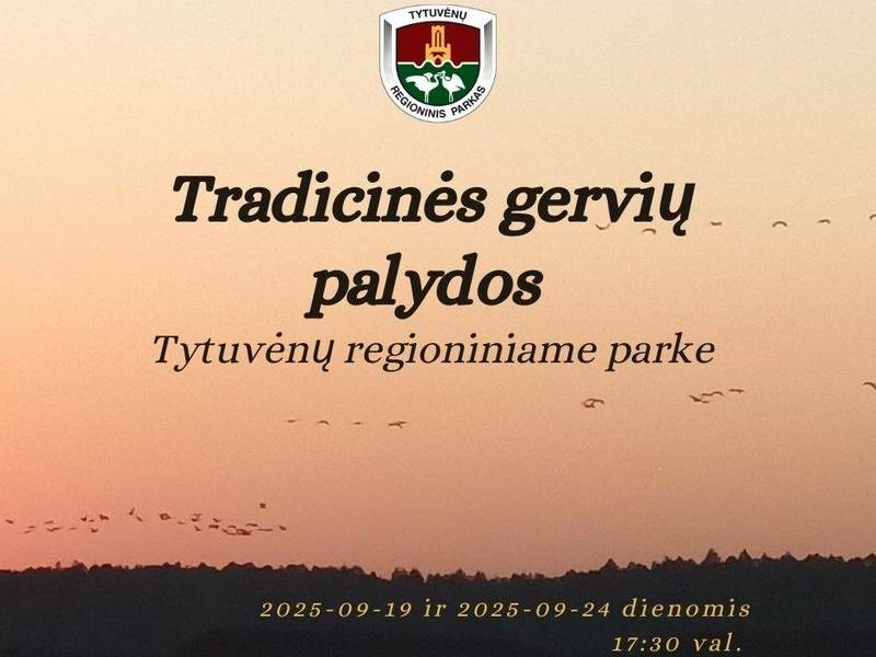 GERVIŲ PALYDOS SULINKIŲ DURPYNE