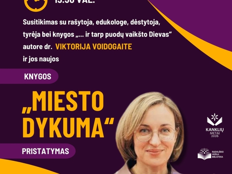 KNYGOS „MIESTO DYKUMA“ PRISTATYMAS