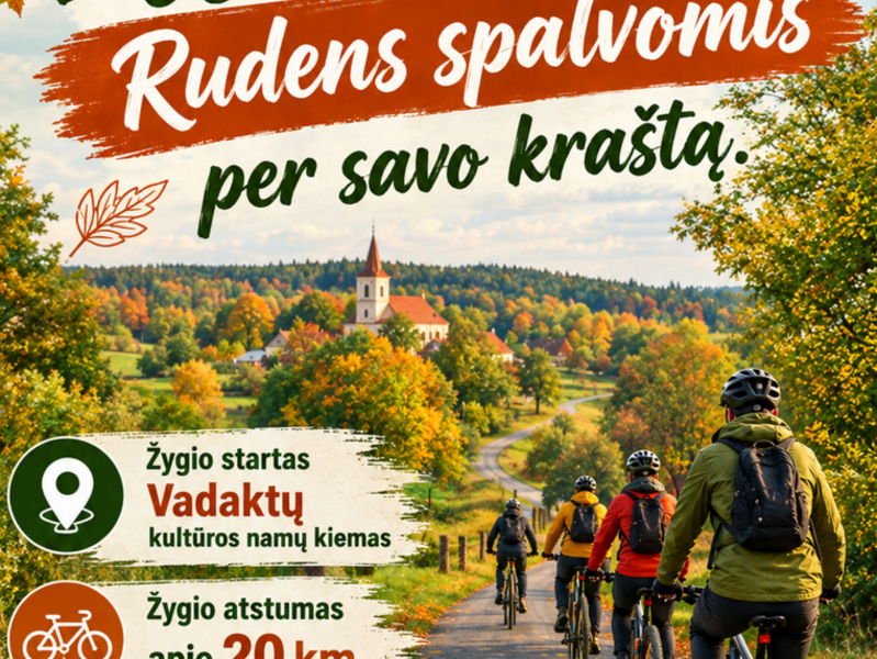 ŽYGIS DVIRAČIAIS „RUDENS SPALVOMIS PER SAVO KRAŠTĄ“
