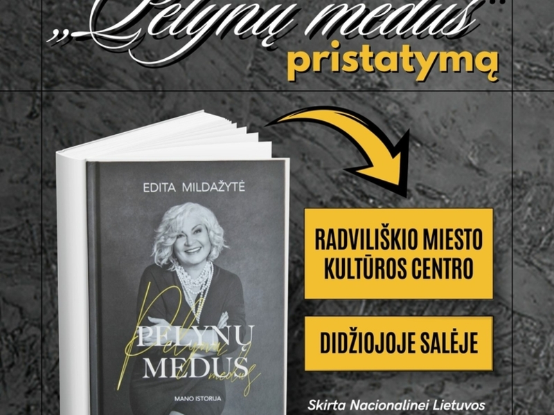 SUSITIKIMAS SU EDITA MILDAŽYTE IR JOS KNYGOS PRISTATYMAS