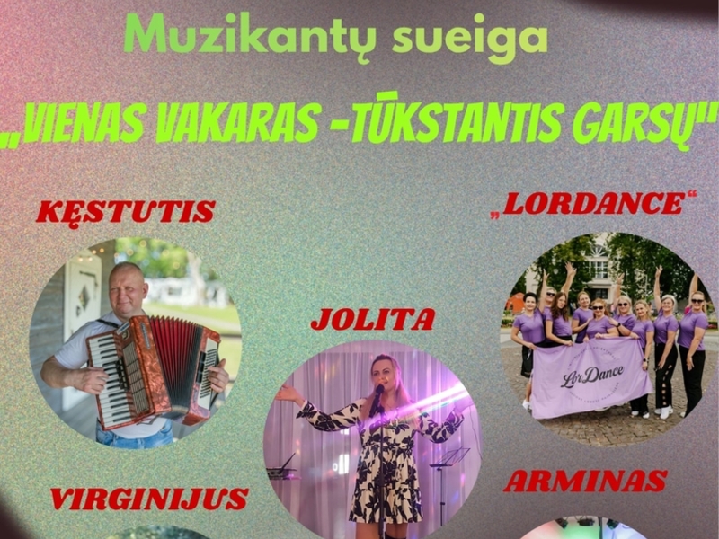 MUZIKANTŲ SUEIGA „VIENS VAKARAS – TŪKSTANTIS GARSŲ“