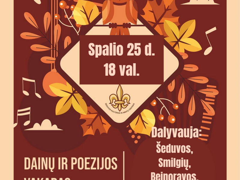 DAINŲ IR POEZIJOS VAKARAS „VĖL RUDUO“