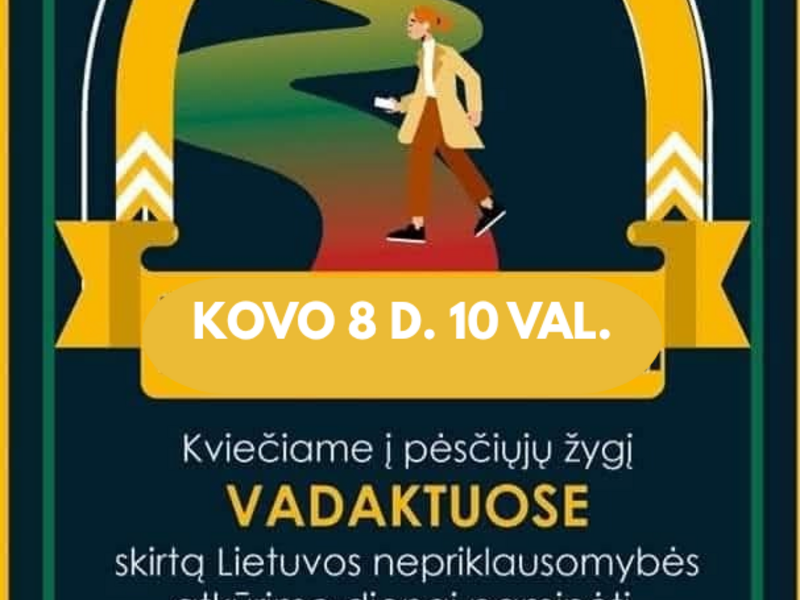 PĖSČIŲJŲ ŽYGIS VADAKTUOSE