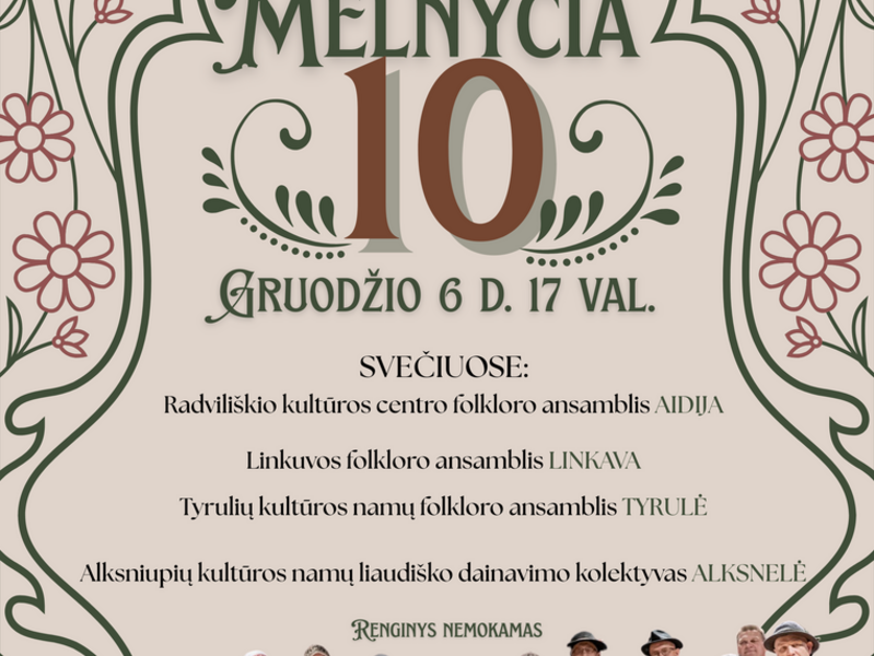 FOLKLORO ANSAMBLIUI „MELNYČIA“ – 10 