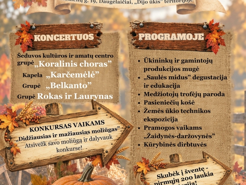 Rudens derliaus šventė „RUDENOJUS“