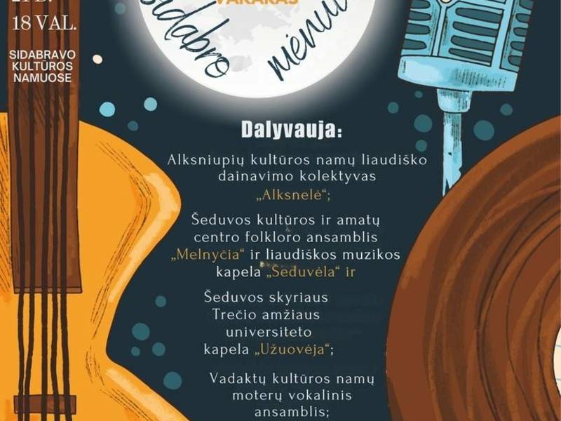 LIAUDIŠKOS MUZIKOS VAKARAS „PO SIDABRO MĖNULIU“