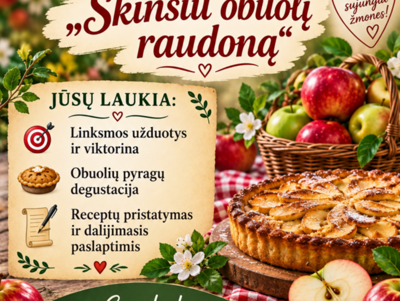 VAKARONĖ „SKINSIU OBUOLĮ RAUDONĄ“