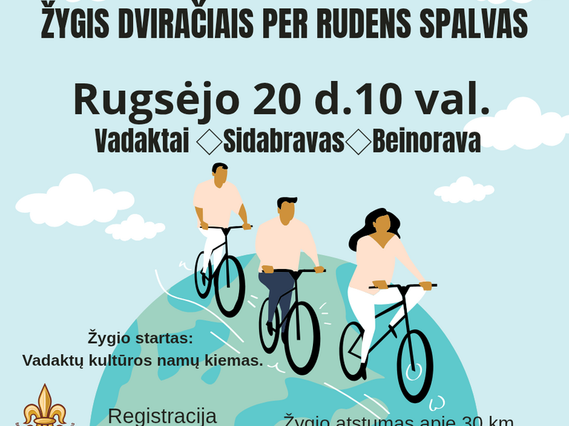 ŽYGIS DVIRAČIAIS PER RUDENS SPALVAS