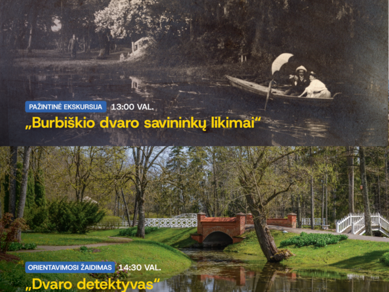 PAŽINTINĖ EKSKURSIJA „BURBIŠKIO DVARO SAVININKŲ LIKIMAI“ IR ORIENTAVIMOSI ŽAIDIMAS „DVARO DETEKTYVAS“